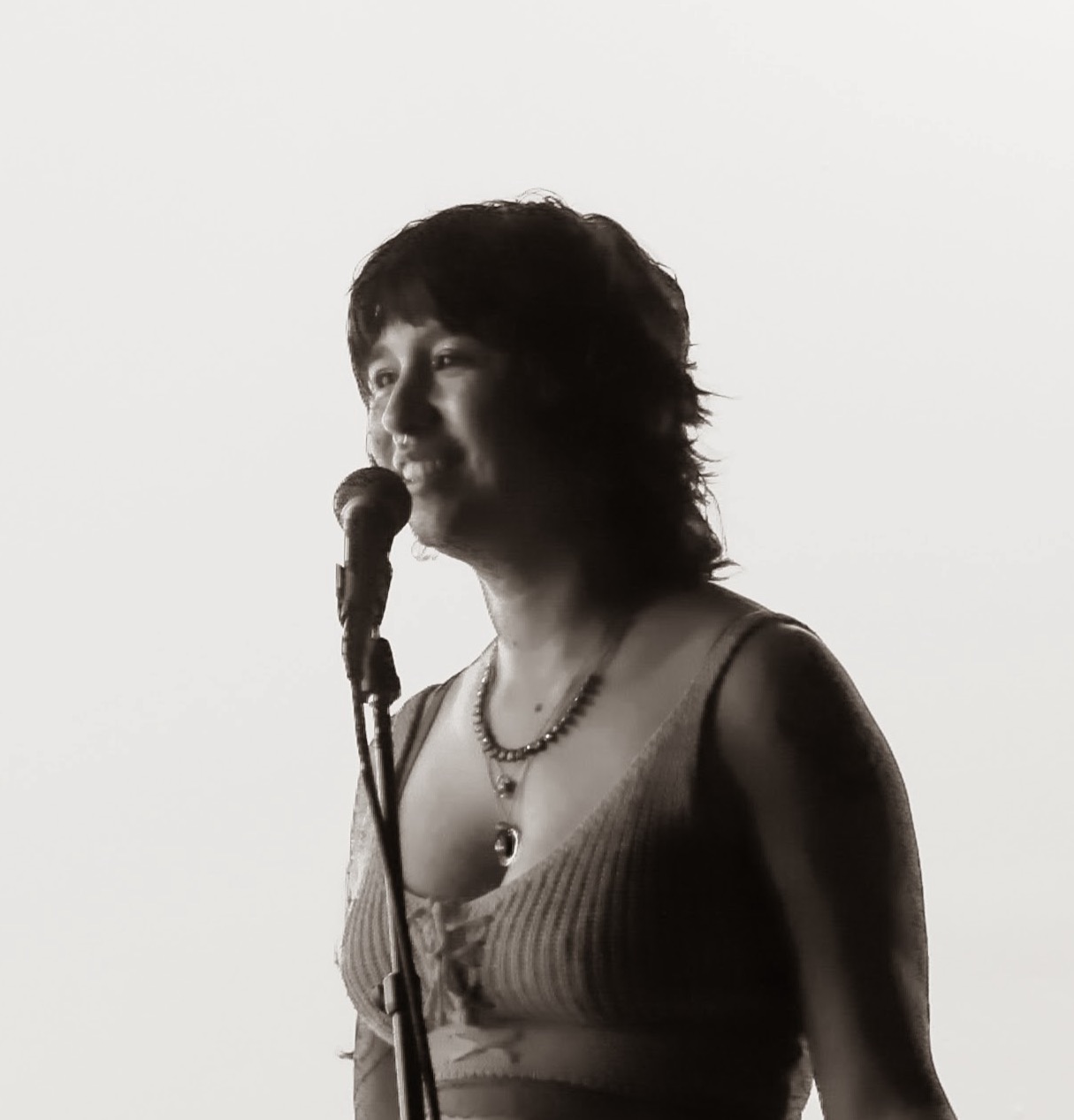 black and white singer